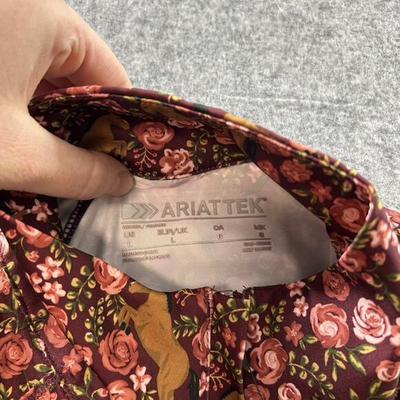 Ariat Tek Women’s Large 1/4 Zip Lowell 2.0 Baselayer Shirt Pullover Equestrian - Picture 6 of 8